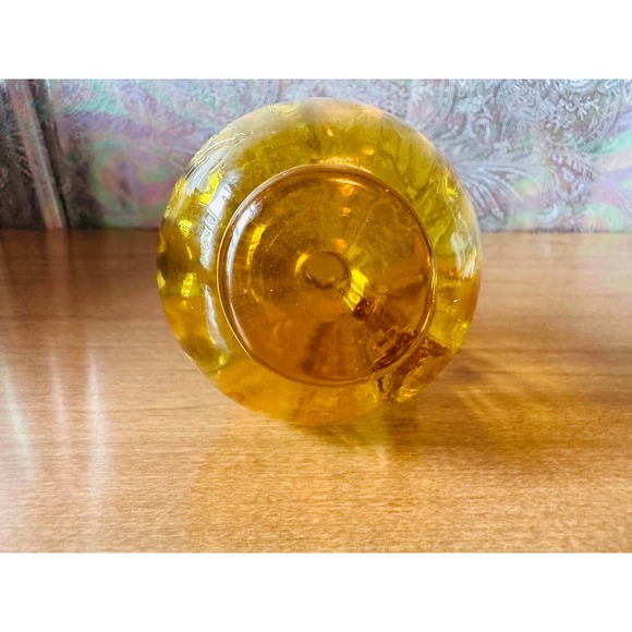 Vintage hand blown glass pitcher Amber/Maganese - Picture 5 of 9